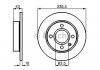 Фото автозапчасти тормозной диск передняя левая/правая FORD ESCORT V, FIESTA, FIESTA III, FIESTA/MINIVAN, ORION III 1.1-1.8D 01.89-01.97 BOSCH 0986478501 (фото 1)