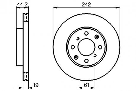 Гальмівний диск передня ліва/права HONDA CIVIC II, CIVIC IV, CRX I, CRX II, INTEGRA 1.4/1.5/1.6 10.85-02.95 BOSCH 0 986 478 503 (фото 1)