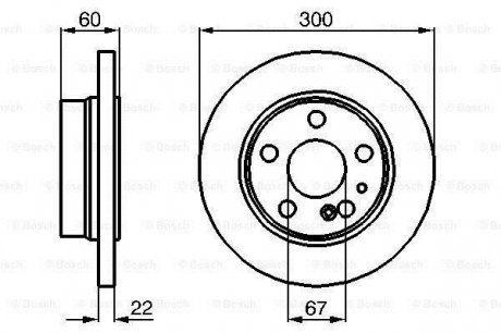 Тормозной диск задняя левая/правая (высокоуглеродистая) MERCEDES S (C140), S (W140), S (W220) 4.2-6.0 02.91-08.05 BOSCH 0 986 478 566 (фото 1)