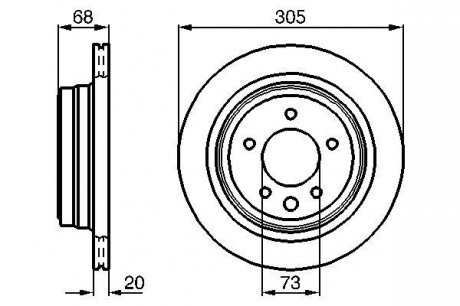 Тормозной диск задняя левая/правая JAGUAR XJ, XJSC, XK, XK 8 3.2-6.0 05.91-07.14 BOSCH 0 986 478 660