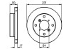 Фото автозапчастини гальмівний диск передня ліва/права SUBARU JUSTY II; SUZUKI ALTO IV, ALTO V, CAPPUCCINO, SWIFT, SWIFT II 0.7/1.0/1.3 03.89-12.05 BOSCH 0 986 478 721 (фото 2)