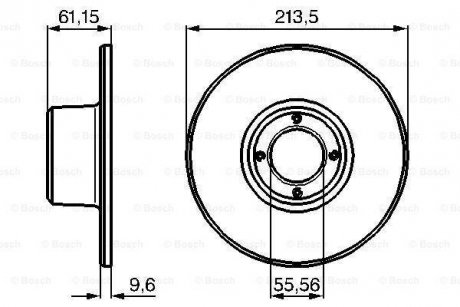 Тормозной диск передняя левая/правая AUSTIN MINI I; ROVER MINI, MINI-MOKE 1.0/1.3 08.82-11.00 BOSCH 0 986 478 811