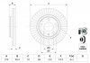 Диск тормозной передний левая/правая (высокоуглеродистая) AUDI A4 B5, A4 B6, A4 B7, A6 C5, A8 D2; SEAT EXEO, EXEO ST; Volkswagen PASSAT B5 1.6-6.0 03.94-05.13 BOSCH 0 986 478 869 (фото 5)