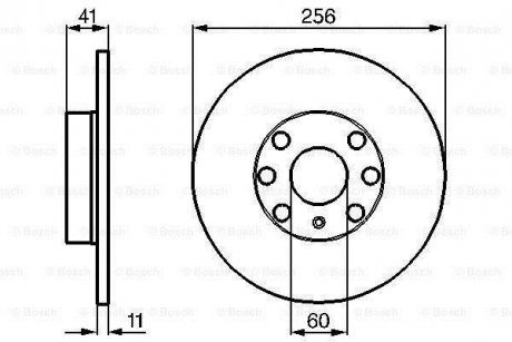 Тормозной диск передняя левая/правая (высокоуглеродистая) OPEL ASTRA G 1.2 02.98-01.05 BOSCH 0986478880 (фото 1)