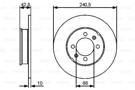 Тормозной диск задняя левая/правая MG MG TF, MGF 1.6/1.8 03.95-12.09 BOSCH 0 986 479 478