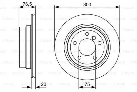 Тормозной диск задняя левая/правая (высокоуглеродистая) BMW 1 (E82), 1 (E88) 2.0D 10.07-12.13 BOSCH 0 986 479 496 (фото 1)
