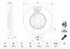 Гальмівний диск передня ліва/права (високовуглецевий; з гвинтами) RENAULT GRAND SCENIC III, LAGUNA, LAGUNA III, LATITUDE, MEGANE, MEGANE III, SCENIC III 1.2-2.0D 10.07- BOSCH 0 986 479 551 (фото 1)