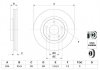 Фото автозапчастини гальмівний диск передня ліва/права (високовуглецевий) CHRYSLER SEBRING; DODGE AVENGER, CALIBER; JEEP COMPASS, PATRIOT; MITSUBISHI ASX III, OUTLANDER III 1.6-3.0 06.06- BOSCH 0986479745 (фото 1)