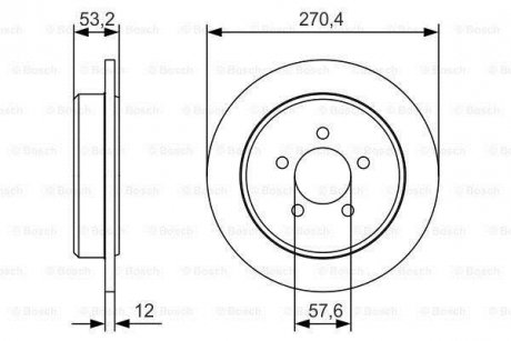 Тормозной диск задний левая/правая CHRYSLER PT CRUISER; DODGE NEON II 1.6-2.4 08.99- BOSCH 0986479A80