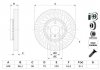 Фото автозапчастини двочастинний гальмівний диск (високовуглецевий; з гвинтами) BMW 5 (F10), 5 (F11), 5 GRAN TURISMO (F07), 6 (F12), 6 (F13), 6 GRAN COUPE (F06), 7 (F01, F02, F03, F04) 2.0-4.4 02.08-10.18 BOSCH 0 986 479 E18 (фото 1)