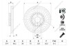 Фото автозапчасти тормозной диск передняя правая BMW 5 GRAN TURISMO (F07), 7 (F01, F02, F03, F04) 3.0D-6.0 10.08-02.17 BOSCH 0 986 479 E63 (фото 2)