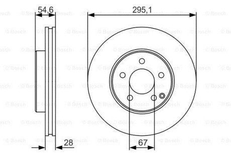 Фото автозапчасти тормозной диск Mercedes W211 передний, 02- PR2 BOSCH 0986479R99