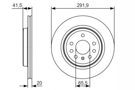 Тормозной диск задняя левая/правая CHEVROLET VECTRA; FIAT CROMA; OPEL SIGNUM, VECTRA C, VECTRA C GTS; SAAB 9-3 1.6-3.2 04.02- BOSCH 0 986 479 S27