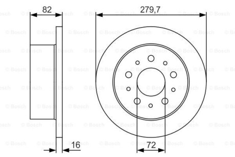 Фото автозапчастини диск гальмівний CITROEN/FIAT/PEUGEOT Jumper/Ducato/Boxer D=79mm задній '94- PR2 BOSCH 0986479S73 (фото 1)