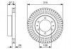 Фото автозапчастини гальмівний диск TOYOTA 4Runner/FJ Cruiser передній, 4,0-4,7,02- BOSCH 0 986 479 T36 (фото 1)