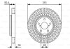 Фото автозапчасти диск торм. пер. LEXUS LS 430 -06 BOSCH 0986479T40 (фото 1)