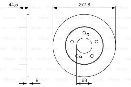 Фото автозапчастини гальмівний диск NISSAN Cefiro/Maxima QX задній, 2,0-3,0, 94- BOSCH 0986479T86