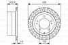 Фото автозапчасти тормозной диск TOYOTA Land Cruiser J6/J7/J10 задний 98-07 PR2 BOSCH 0986479U32 (фото 1)