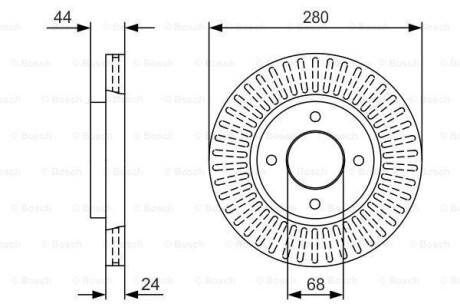 Фото автозапчастини гальмівний диск BOSCH 0986479U62