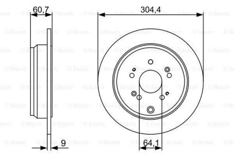 Фото автозапчасти гальмівний диск BOSCH 0986479V84