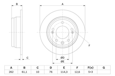 Фото автозапчасти гальмівний диск BOSCH 0986479W64