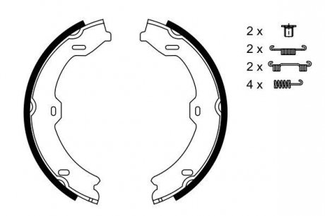 Комплект гальмівних колодок задніх MERCEDES S (C216), S (W221) 2.2D-6.2 10.05-12.13 BOSCH 0986487725