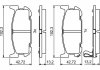 Фото автозапчасти комплект тормозных колодок задний MAZDA MX-5 II 1.6 05.98-10.05 BOSCH 0 986 494 226 (фото 1)