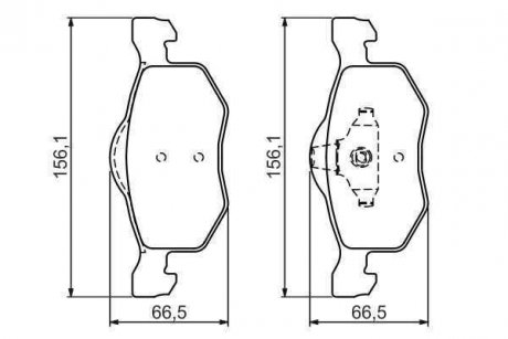 Комплект тормозных колодок передний FORD MAVERICK; FORD США ESCAPE; MAZDA TRIBUTE 2.0/3.0 03.00- BOSCH 0986494361 (фото 1)