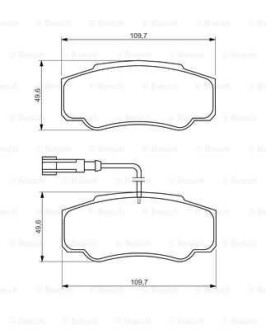 Фото автозапчасти комплект тормозных колодок задний Renault Maxity; NISSAN NT400 CABSTAR 2.5D/3.0D 03.07- BOSCH 0 986 494 391