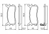 Фото автозапчастини комплект гальмівних колодок задній MAZDA 323 F V, MX-5 I, MX-5 II 1.5/1.6/1.8 01.93-10.05 BOSCH 0 986 494 482 (фото 2)