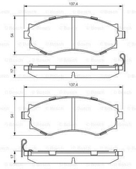 Фото автозапчасти дисковые тормозные колодки BOSCH 0986494571