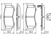 Фото автозапчасти комплект тормозных колодок задний HYUNDAI H-1, H-1/STAREX, SANTA FE I, SANTA FE II 2.2D-2.7 06.97-12.12 BOSCH 0 986 494 628 (фото 2)