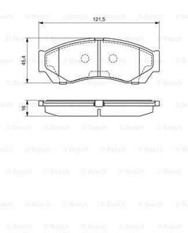 Фото автозапчасти комплект тормозных колодок передний ROVER CITYROVER; TATA INDICA, INDIGO 1.4/1.4D 01.03- BOSCH 0 986 494 681