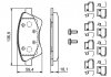 Фото автозапчастини комплект гальмівних колодок передня RENAULT GRAND SCENIC II, KANGOO, KANGOO EXPRESS, MEGANE II, SCENIC II 1.4-2.0D 10.01- BOSCH 0 986 494 725 (фото 1)