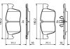 Комплект гальмівних колодок передня JAGUAR F-PACE, XE, XF II; LAND ROVER RANGE ROVER VELAR 2.0-3.0D 03.15- BOSCH 0 986 494 829 (фото 2)