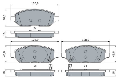 Фото автозапчасти комплект тормозных колодок передняя OPEL KARL 1.0/1.0LPG 01.15-03.19 BOSCH 0 986 494 906