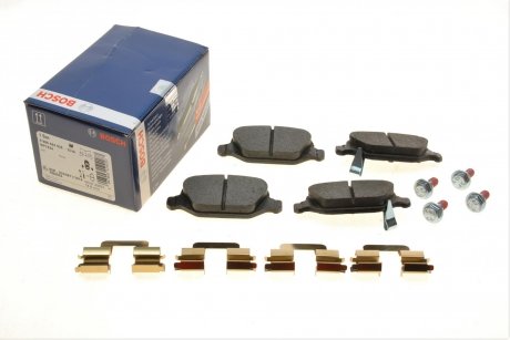 Комплект гальмівних колодок задній FIAT PANDA 0.9/1.3D 06.12- BOSCH 0 986 494 935 (фото 1)