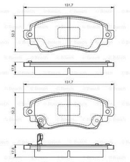 Фото автозапчастини гальмівні колодки (набір) BOSCH 0986495132