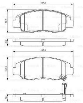 Фото автозапчастини дисковые тормозные колодки BOSCH 0986495153