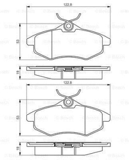 Фото автозапчасти тормозные колодки CITROEN C2/C3 передний 1.1i-1,4i, 03- PR2 BOSCH 0986495268 (фото 1)