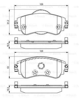 Фото автозапчасти citroen торм.колодки передн. c4 09- BOSCH 0986495304