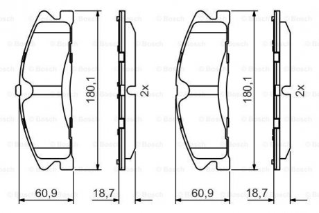 Фото автозапчасти ford колодки торм. пер. explorer (usa) 3.5 10- BOSCH 0986495399