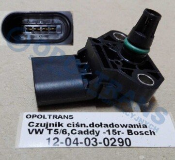 Фото автозапчастини czujnik ciЕ›n.doЕ‚adowania VW T5/6,Caddy -15r- BOSCH 1204030290