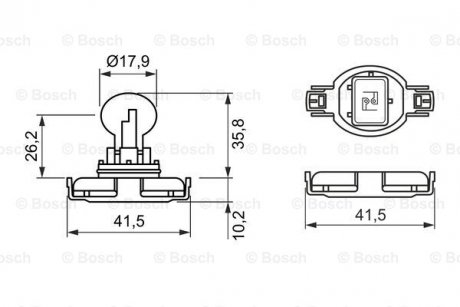 Фото автозапчасти автолампа PG20/4 12V PSY24W (жовта) BOSCH 1987302267