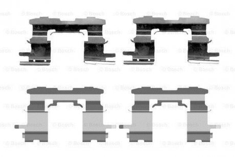 Монтажный набор тормозных колодок передняя TOYOTA COROLLA, COROLLA VERSO, MR2 III, PRIUS, YARIS, YARIS VERSO 1.0-1.8 08.99-12.09 BOSCH 1 987 474 407 (фото 1)