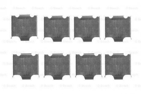 Монтажный набор задних тормозных накладок перед KIA K2500, K2700 2.5D/2.7D 10.99- BOSCH 1987474453