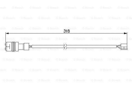 Датчик износа тормозных колодок задний PORSCHE 944 2.5/2.7 06.81-12.90 BOSCH 1987474988