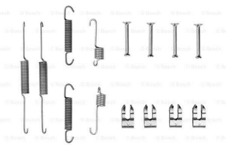 Монтажный набор тормозной колодки FIAT PALIO, PANDA, SIENA, UNO; LANCIA Y10; MITSUBISHI COLT I, GALANT VII, LANCER IV, SPACE RUNNER 1.0-2.0D 05.79-12.12 BOSCH 1987475118