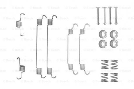 Монтажный набор тормозной колодки CITROEN C1, C1 II; PEUGEOT 107, 108; SUZUKI SWIFT III; TOYOTA AYGO, YARIS 1.0-1.5 10.01- BOSCH 1987475295