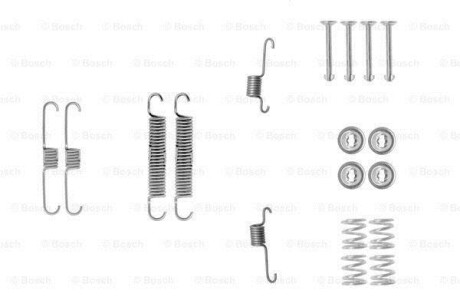 Фото автозапчасти монтажный набор тормозной колодки DAIHATSU CUORE V, MOVE 1.0 10.98-02.03 BOSCH 1 987 475 328